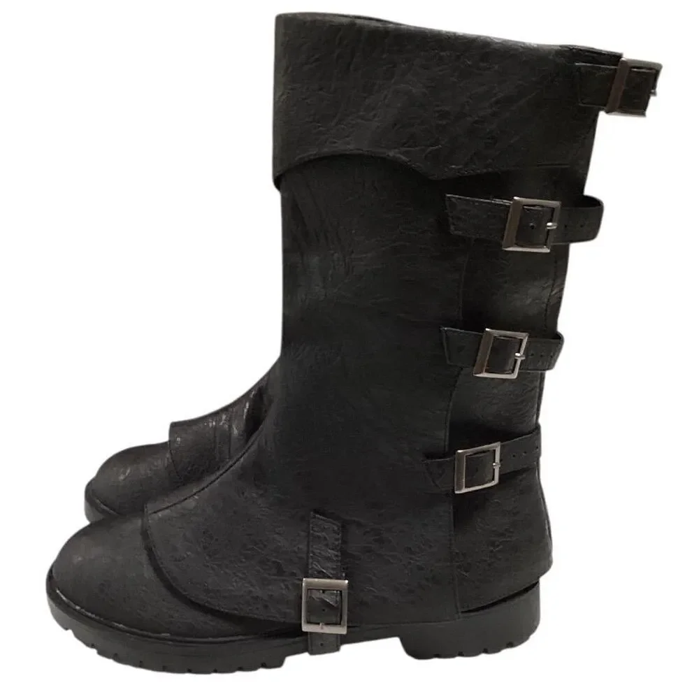Funtasma Boots Mens 8 9 Black Pirate Captain Medieval Knight Aristocrat Nobleman